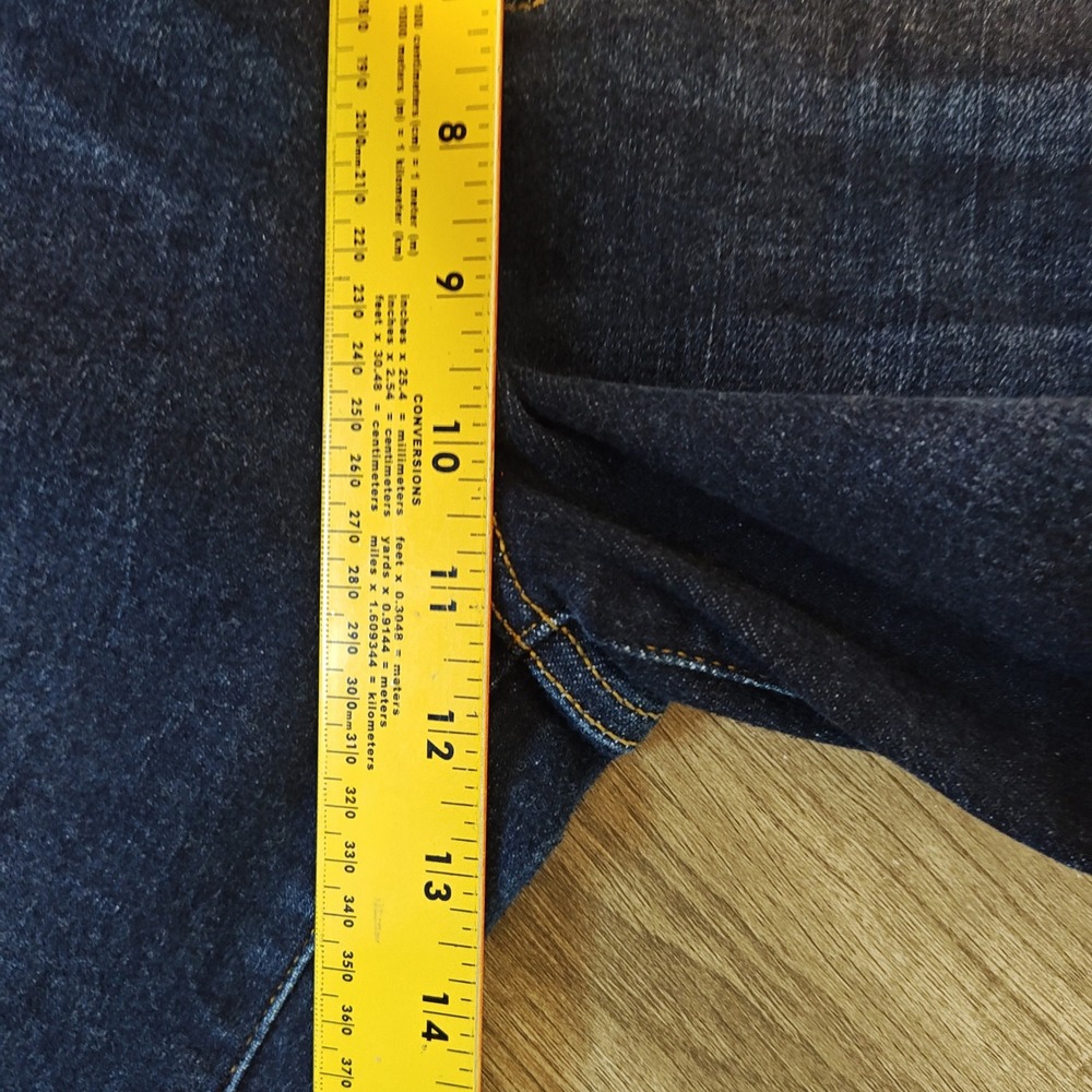 Judy Blue Wide Leg Jeans Womens 9/29 Dark Wash Raw Hem High Rise JB82517DK - Picture 9 of 12